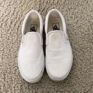 White Slip on Vans